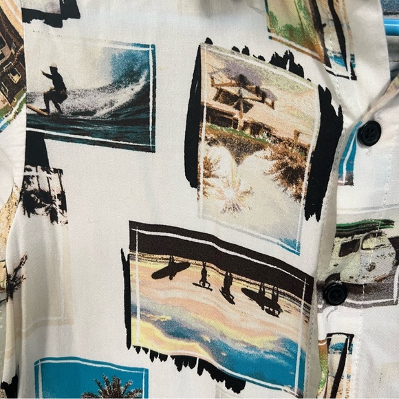 Art class button down shirt surfing print size large - Picture 2 of 4